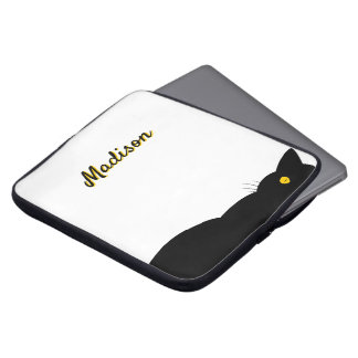 黒猫ゴールデンアイズカスタマイズ ラップトップスリーブ