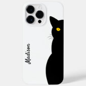 黒猫ゴールデンアイズカスタマイズ Case-Mate iPhoneケース (裏面)