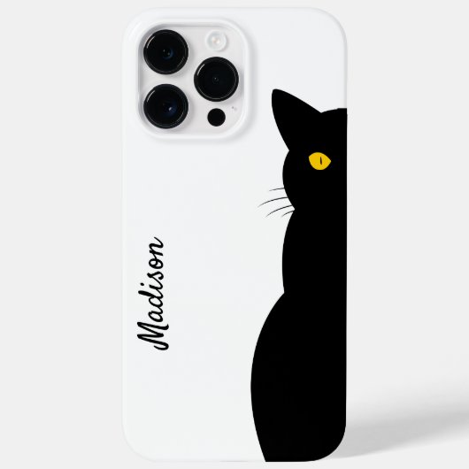 黒猫ゴールデンアイズカスタマイズ Case-Mate iPhoneケース (裏面)