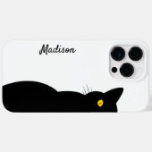 黒猫ゴールデンアイズカスタマイズ Case-Mate iPhoneケース (裏面 (横))