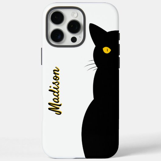 黒猫ゴールデンアイズカスタマイズ Case-Mate iPhoneケース (裏面)