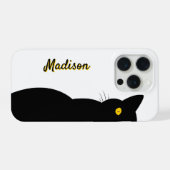 黒猫ゴールデンアイズカスタマイズ iPhoneケース (裏面横)