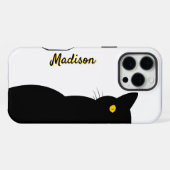 黒猫ゴールデンアイズカスタマイズ iPhoneケース (裏面横)