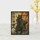 黒猫サムライ恐竜海波 カード (黄色い花)