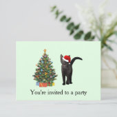 黒猫サンタ 招待状 (スタンド正面)