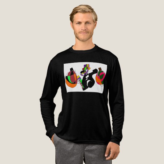 黒猫サーカスハロウィン トライブレンドTシャツ (正面全体)