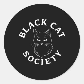 黒猫サークル かわいい子猫好き ネコちゃん ラウンドシール