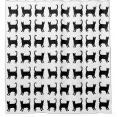 黒猫シャワーカーテン シャワーカーテン (正面)