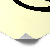 黒猫シルエットで座る。 ポスター (角)