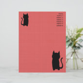 黒猫シルエットで座る。 レターヘッド (スタンド正面)