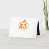 黒猫シルエットとジャックランタンハロウィン カード (裏面)