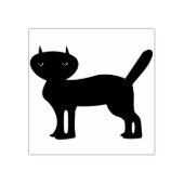黒猫シルエットアートスタンプ ラバースタンプ (インプリント)