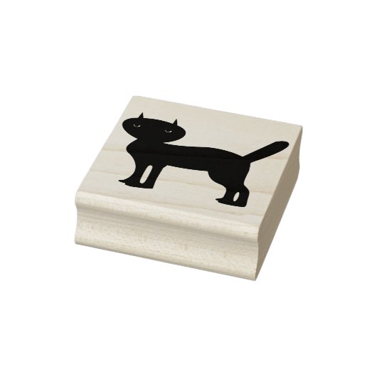 黒猫シルエットアートスタンプ ラバースタンプ (スタンプ)