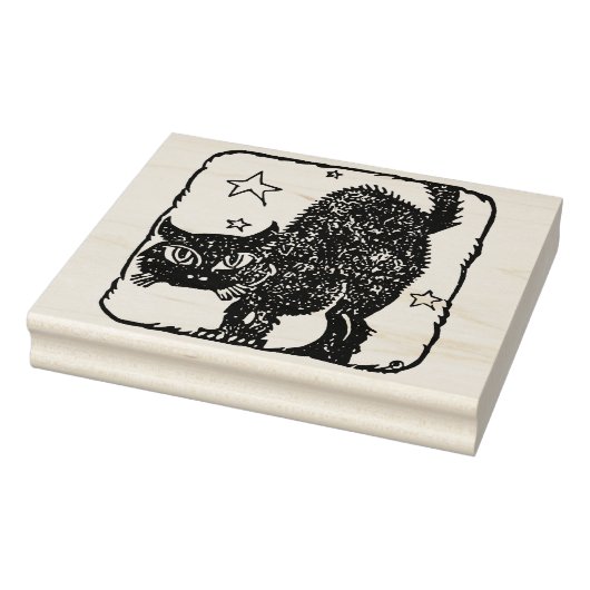 黒猫シルエットアートスタンプ ラバースタンプ (スタンプ)