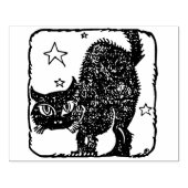 黒猫シルエットアートスタンプ ラバースタンプ (インプリント)