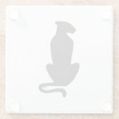 黒猫シルエットガラス澄んコースター ガラスコースター (裏面)