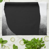 黒猫シルエットキッチンタオル キッチンタオル (折り畳み)