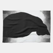 黒猫シルエットキッチンタオル キッチンタオル (横)