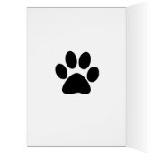 黒猫シルエットグリーティングカード (内側 (左))