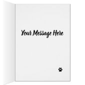 黒猫シルエットグリーティングカード (内側 (右))