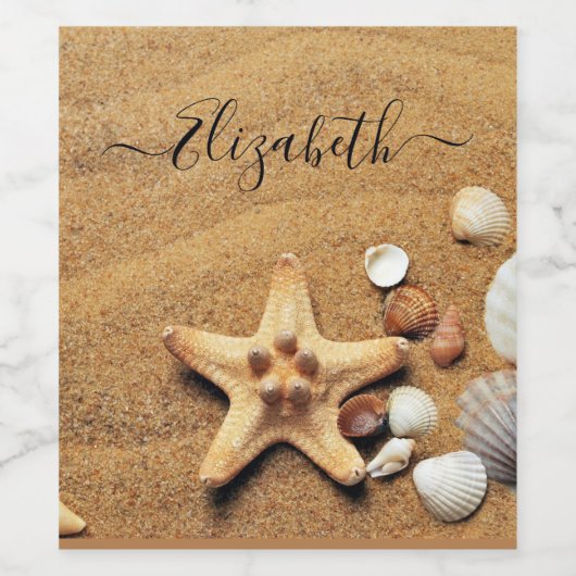 黒猫シルエットサンセットパーソナライズされた ワインラベル (シングルラベル)