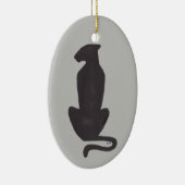 黒猫シルエットセラミックオーナメント2面 セラミックオーナメント (右)