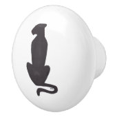 黒猫シルエットセラミックノブ セラミックノブ (右)