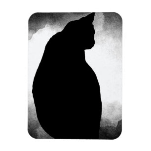 黒猫シルエットフォトマグネット マグネット