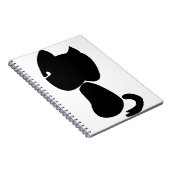 黒猫シルエット動物哺乳動物座 ノートブック (右側)