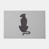 黒猫シルエット模様 ドアマット (正面)