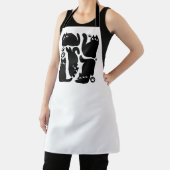 黒猫シルエット – かわいい猫デザイン エプロン (インサイチュ)