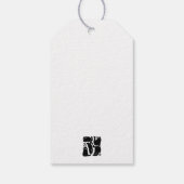 黒猫シルエット – かわいい猫デザイン ギフトタグ (裏面)
