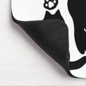 黒猫シルエット – かわいい猫デザイン マウスパッド (コーナー)