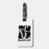黒猫シルエット – かわいい猫デザイン ラゲッジタグ (裏面縦)