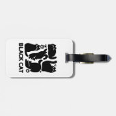 黒猫シルエット – かわいい猫デザイン ラゲッジタグ (裏面横)