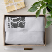 黒猫シルエット – かわいい猫デザイン 薄葉紙 (ギフト)