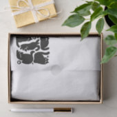 黒猫シルエット – かわいい猫デザイン 薄葉紙 (ギフト)