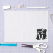 黒猫シルエット – かわいい猫デザイン 薄葉紙 (クラフト)