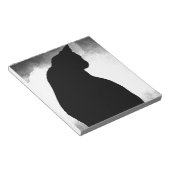 黒猫シルエット ノートパッド (アングル)