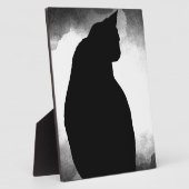 黒猫シルエット フォトプラーク (側面)
