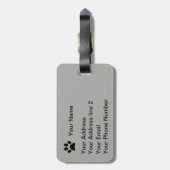 黒猫シルエット ラゲッジタグ (裏面縦)