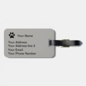 黒猫シルエット ラゲッジタグ (裏面横)