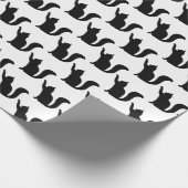 黒猫シルエット ラッピングペーパー (角)