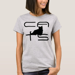 黒猫シルエットTシャツ「CATS」 Tシャツ
