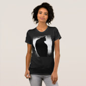 黒猫シルエットTシャツ Tシャツ (正面フル)