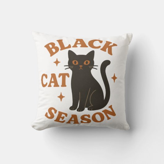 黒猫シーズン クッション (正面)