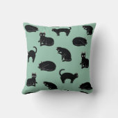 黒猫シームレスパターン クッション (裏面)