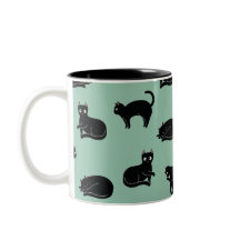 黒猫シームレスパターン