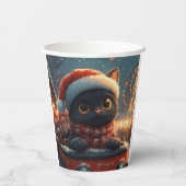 黒猫ジェットコースター クリスマス 紙コップ (裏面)