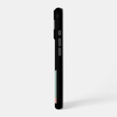 黒猫ジオメトリック iPhone 16ケース (左側面)